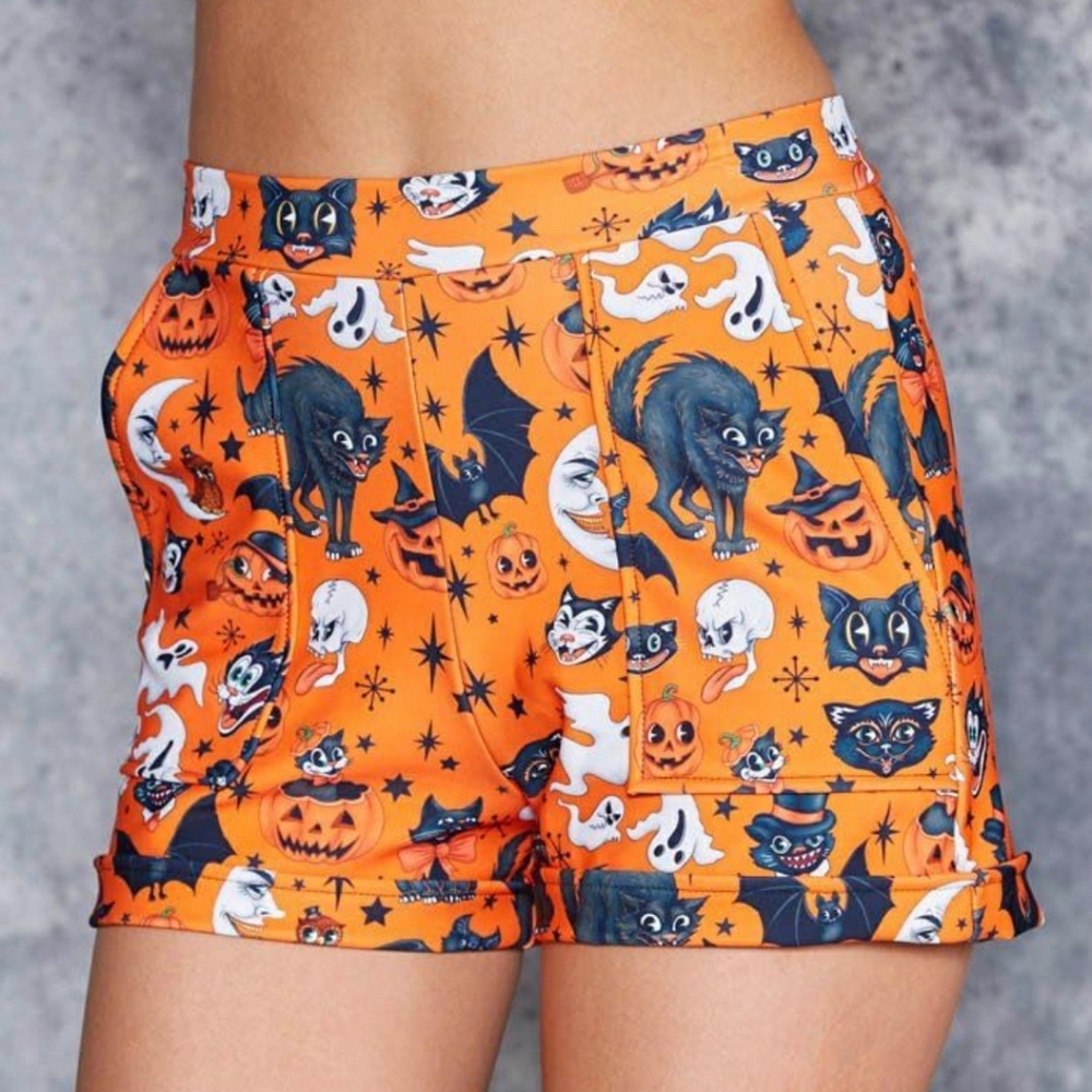Black mill Halloween shorts